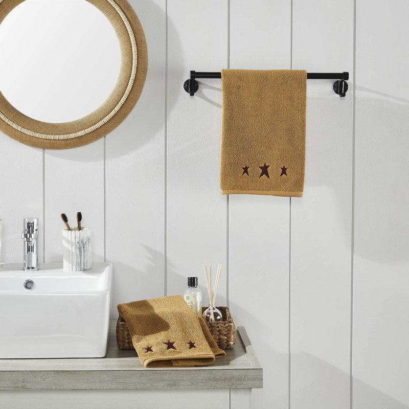 Ensemble de 2 essuie-mains Timeless Linens, Rouge/brun clair