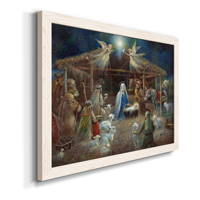 La Nativité - reproduction d'art sur toile, H 31,5 po x l 23,5 po x P 1,5 po, Blanc