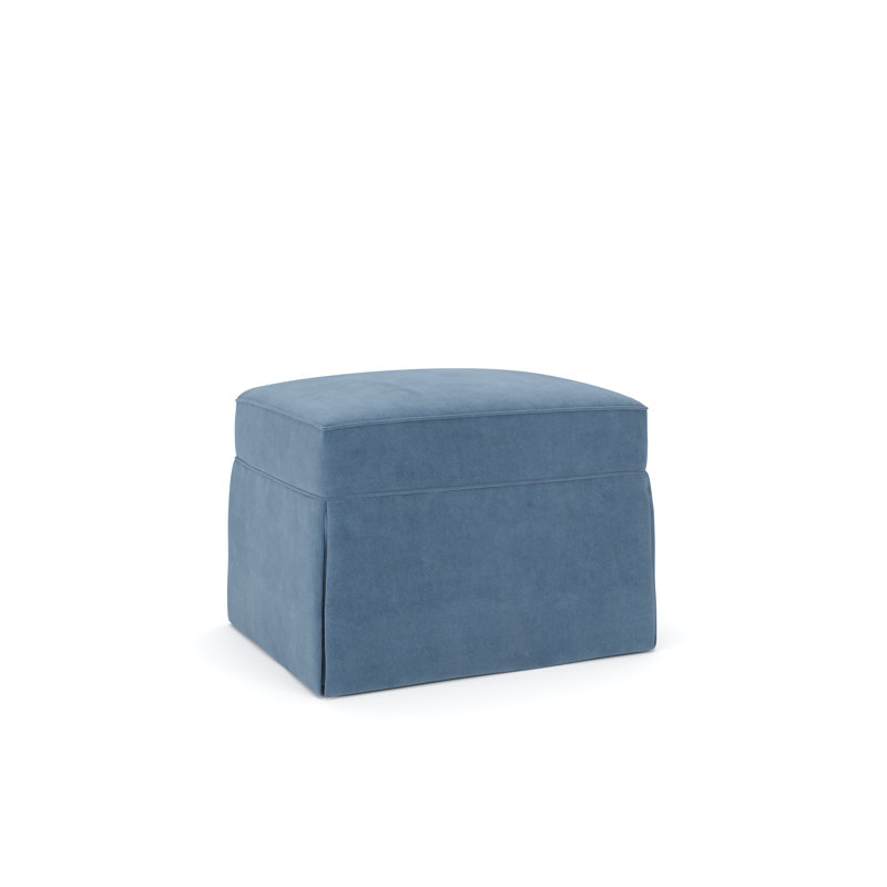 Repose-pieds rectangulaire 33 po Amari, Velours performance océan Bella