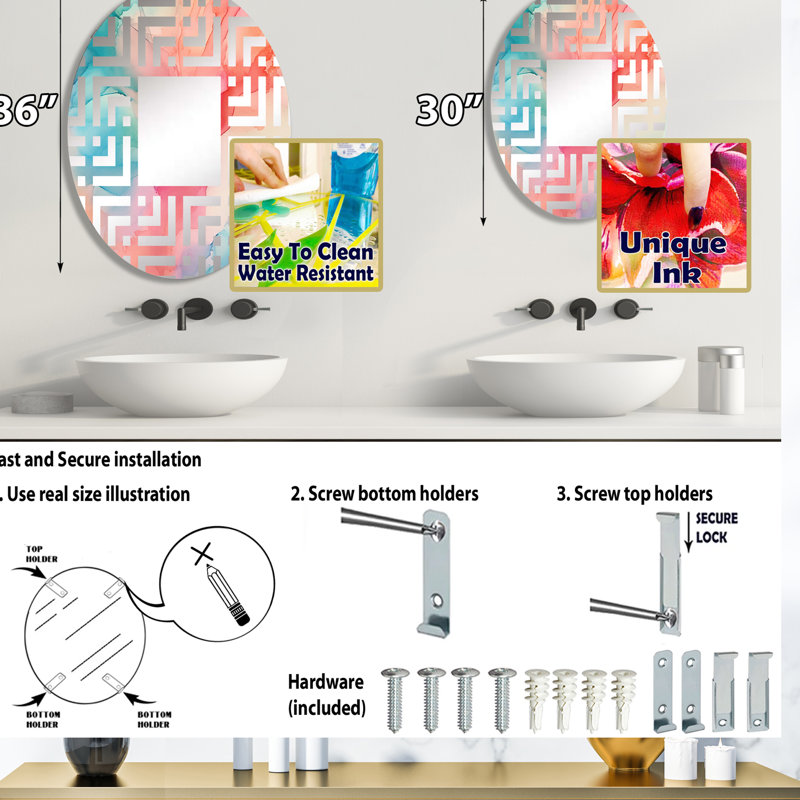 Enchanted Spills - Maze Miroir décoratif MIR102704 O, L 20 po x H 30 po