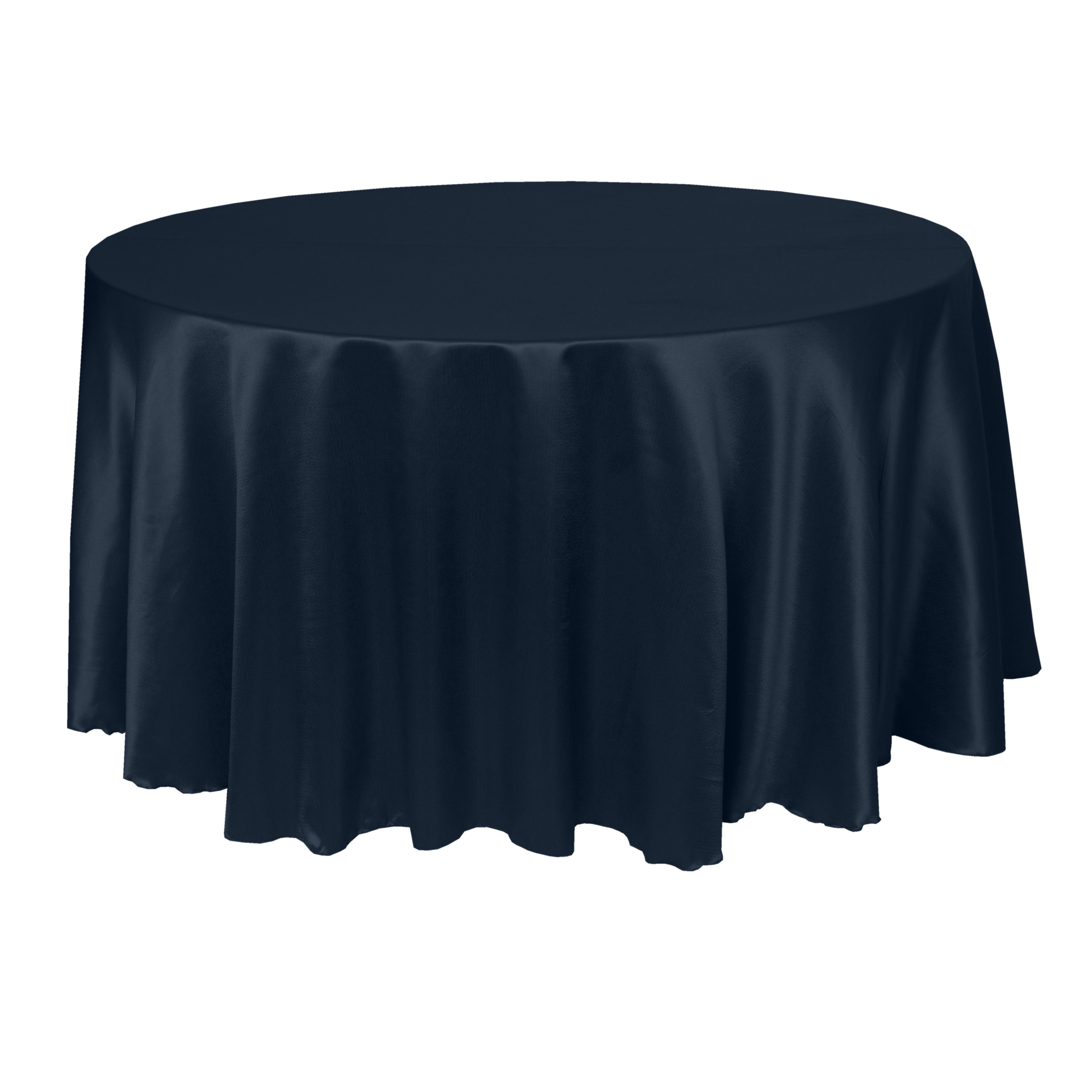 Ultimate Textile Herringbone - Fandango 108-Inch Round Tablecloth, Navy ...