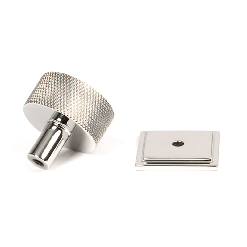 32mm Square Knob, Polished Stainless Steel