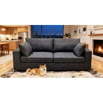 Upholstered Sofa With Removable Pillows