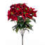 18 po poinsettia rouge et buisson de feuilles.