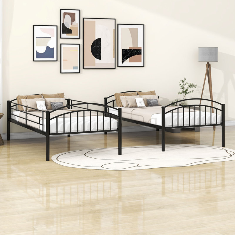 Grateron Twin over Twin Standard Bunk Bed by Isabelle & Max, Black