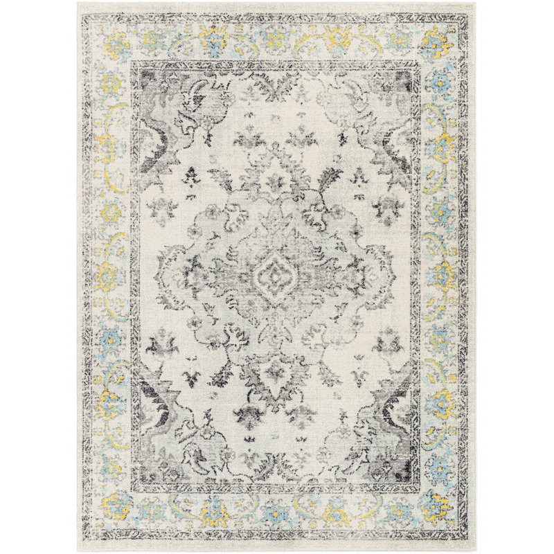 Holdingford Oriental Indoor Rug, Rectangle 6'7" x 9'