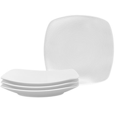 Noritake Colorscapes Swirl Square Dinner Plates, 10-3/4"