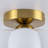 1-Light White Glass Semi Flush Mount-1592773664