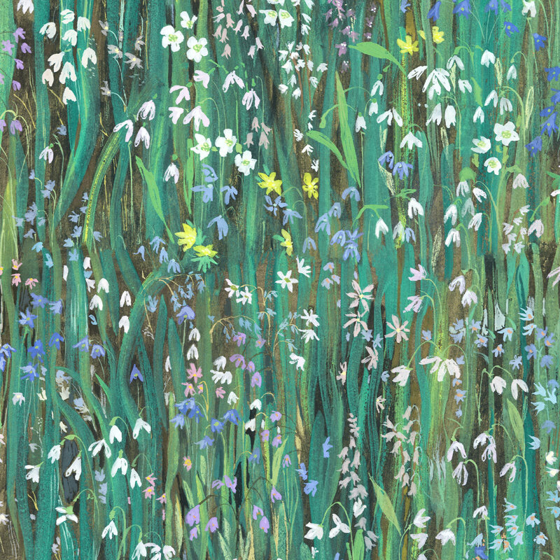 Galanthi 9.84' L x 70.87" W Paintable Wallpaper Roll