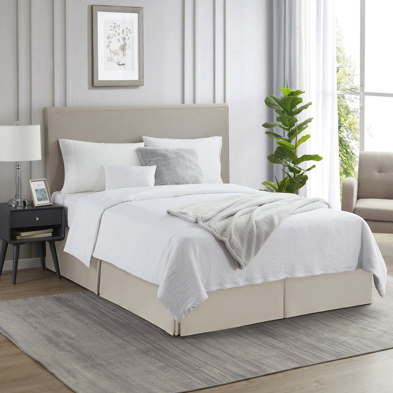 Luxury Pleated 14" Bed Skirt, Full, Linen