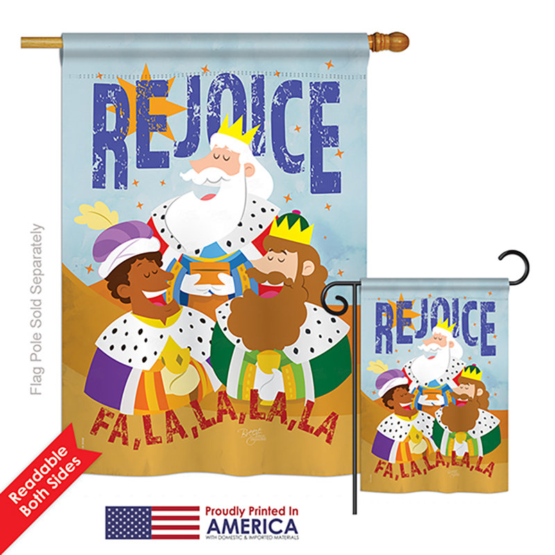 Ensemble de 2 drapeaux en polyester 2 côtés fa la optez winter crèche impressions