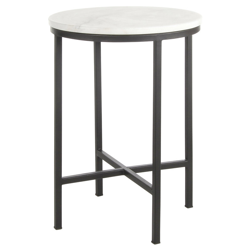 Vermont End Table, Carrera Marble