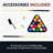 40" Pool Table Tabletop Set For Game, Compact Blue, With Cue Sticks, Ball Kit, Triangle, Chalk & Brush