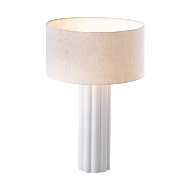 Catharine Latur Table Lamp, Cream, White