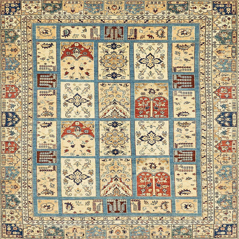 Tapis abstrait moderne 369, Carré 5 pi