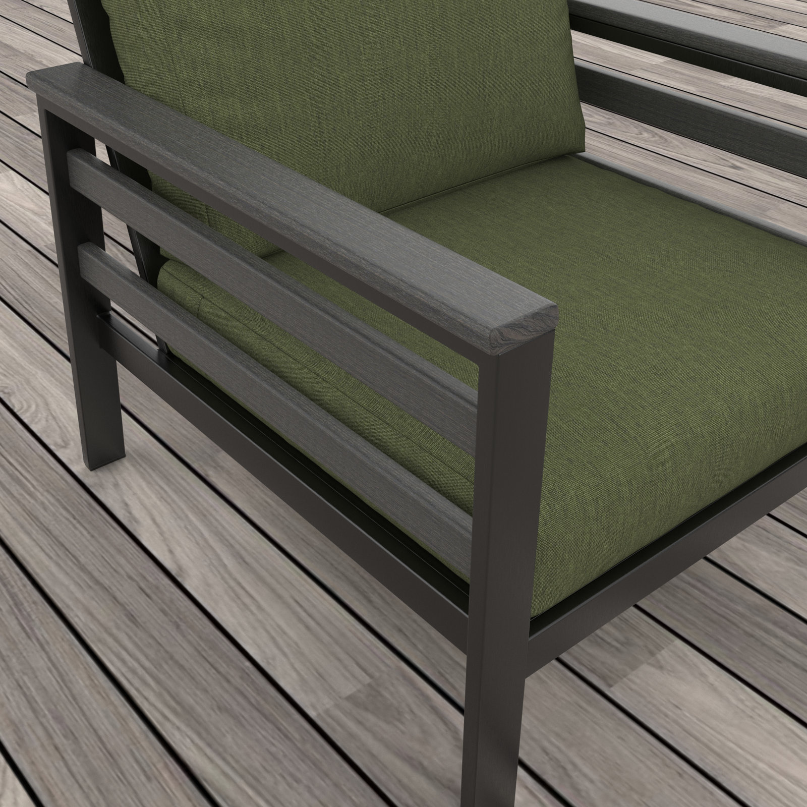 Townsend Sunbrella® Patio Lounge Chair, Sunbrella Canvas Fern, Gray