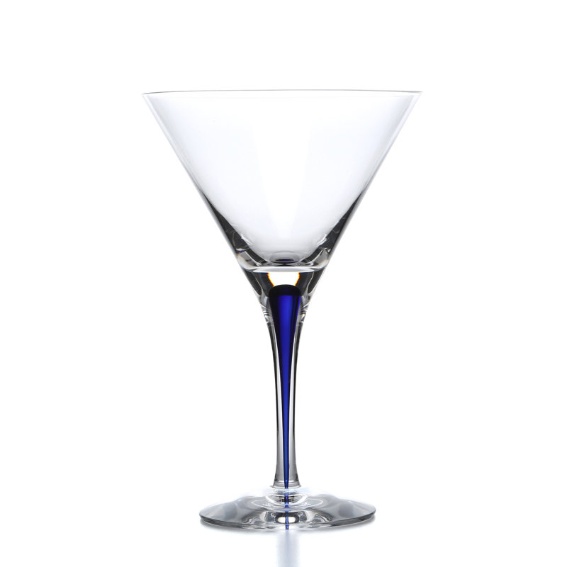 Intermezzo Gold Martini 2-Pack, 8.5 oz., 2, Blue/Clear