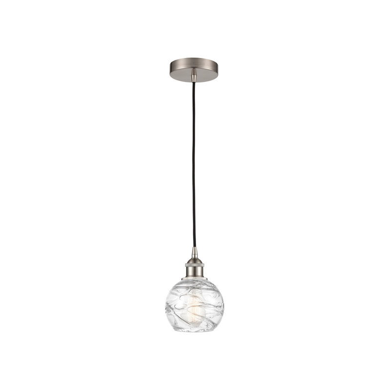 Essex - 1 lumière - 15 cm - Nickel satiné brossé - Suspension par cordon - Mini suspension