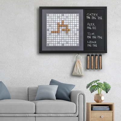 Magnetic Wall Family Word Tile Board | Board Games | Game Room Decor | Wall Games | Basement Decor | Unique Decor | Board Game Art | Modern