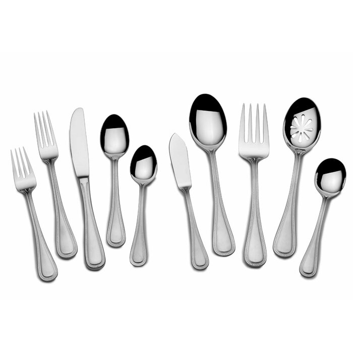 Towle Silversmiths Towle Beaded Antique 45-Piece Stainless Steel ...