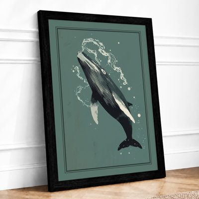 Whale at Peace Coastal - Framed Print
