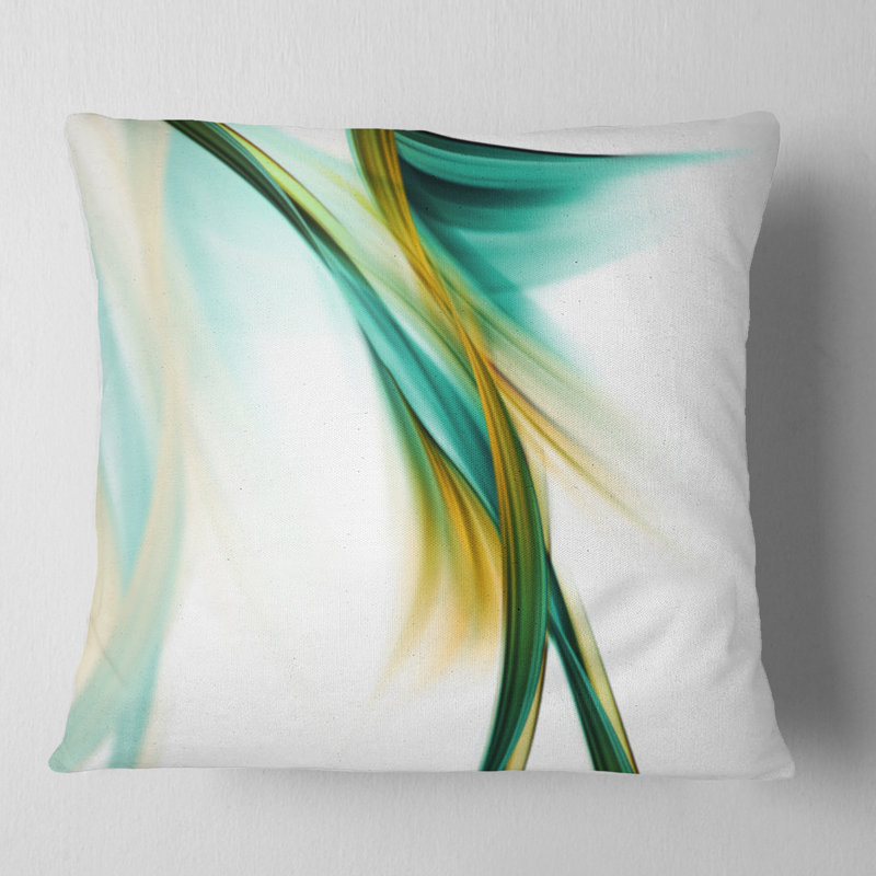 Blue Gold Texture Pattern - Abstract Printed Pillow, 18" x 18", Throw Pillow