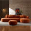Canapé modulaire en L surdimensionné de 134,63 po avec repose-pieds avec méridienne et siège profond pour salon ORANGE-2143339585