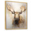Portrait d'un orignal beige et doré - impressions sur toile-792492475-792492479