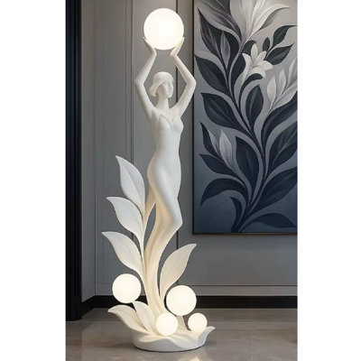 Mermaid Art Sculpture  Novelty Floor Lamp