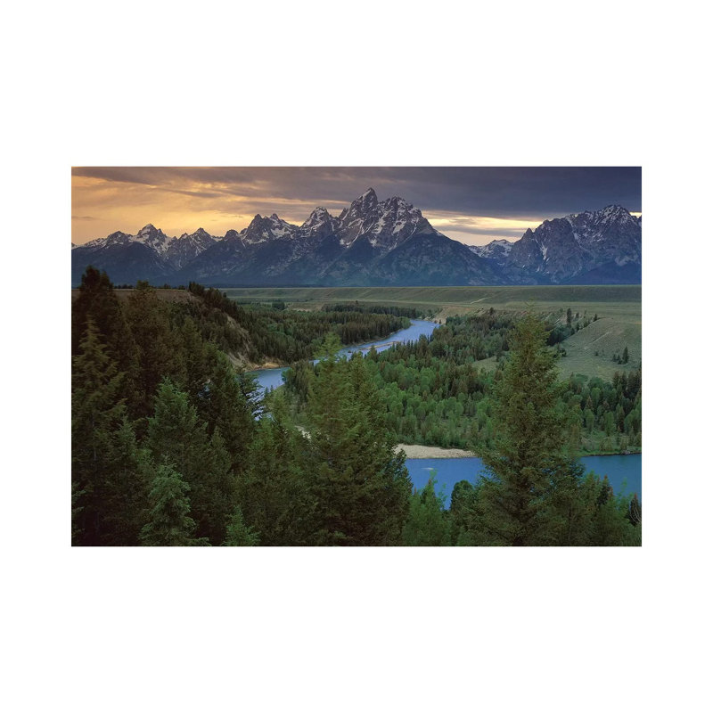 Teton Range At Snake River Overlook, Grand Teton National Park, Wyoming by Tim Fitzharris - Wrapped Canvas Print