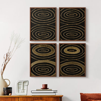 Linked In I Framed Print - Set of 4