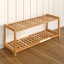 6 Pair Stackable Solid Wood Shoe Rack