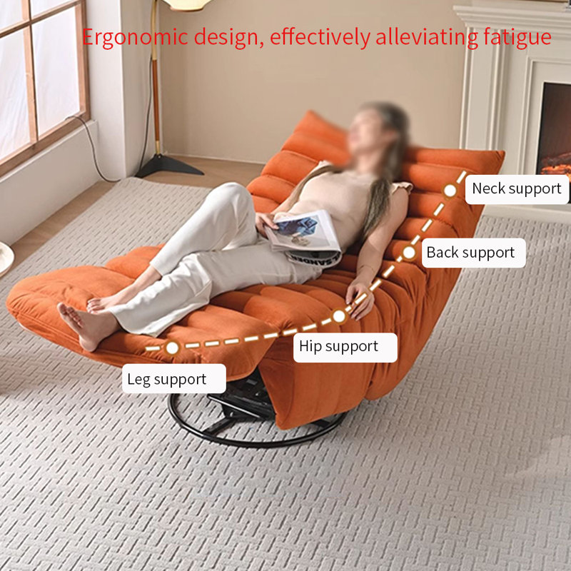 Fauteuil ergonomique inclinable réglable, Orange