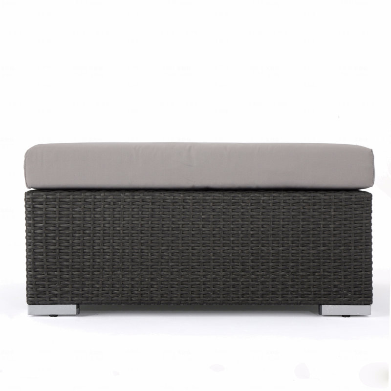 Repose-pieds de patio Gry + Alu, Gray Cushion/Gray Frame