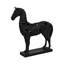 Objets décoratifs pour la maison Hafssa - Sculpture moderne de cheval avec une finition mate pour les décorations de cuisine et les décorations de salon - Statues décoratives pour étagères, bibliothèque, manteau de cheminée, console, bureau ou vestibule - 17 po, noir