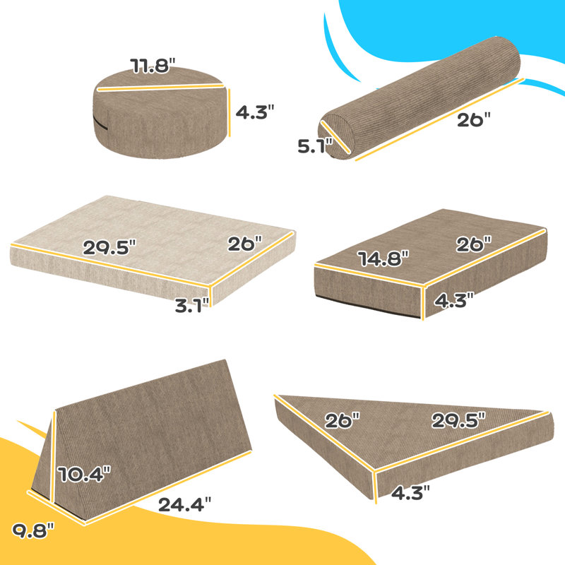 Doux jeu pour: blocs de mousse d'escalade de 12 pièces, source d'inspiration créative, mousse pour explorer l'espace sécuritaire et confortable avec, stimuler l'imagination créative, pour profiter du temps de jeu