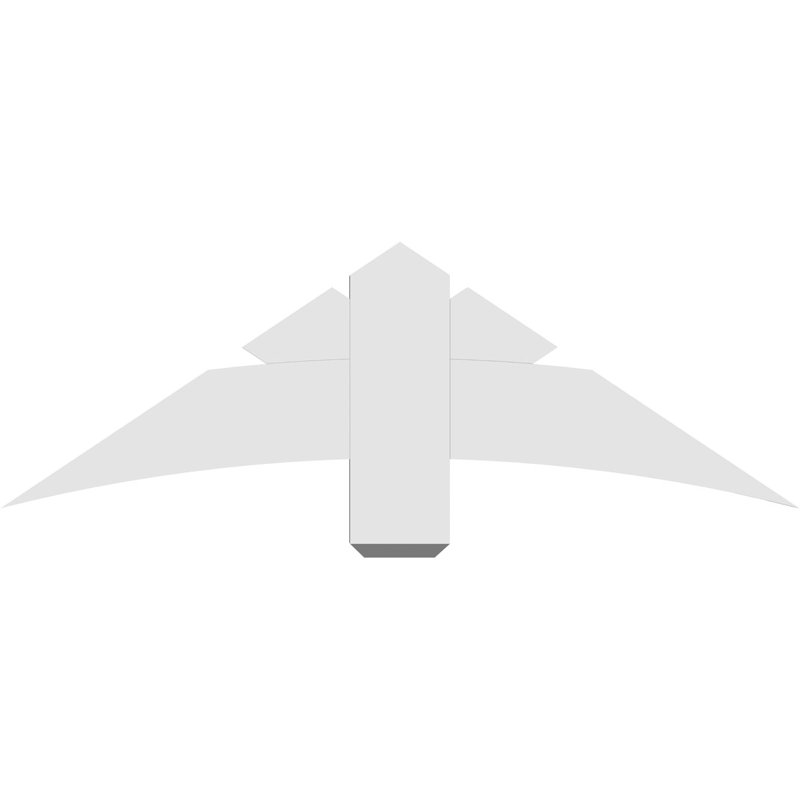 Support de pignon Alberta Alberta, H 16 po x l 48 po (pas: 8/12), P 2 po x F 6 po, PVC