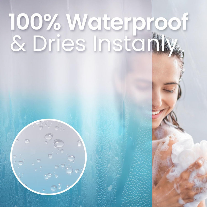 Doublure de rideau de douche en PEVA robuste avec aimants et œillets antirouille - Ensemble de doublure de salle de bain imperméable avec crochets en plastique pour les stalles standard