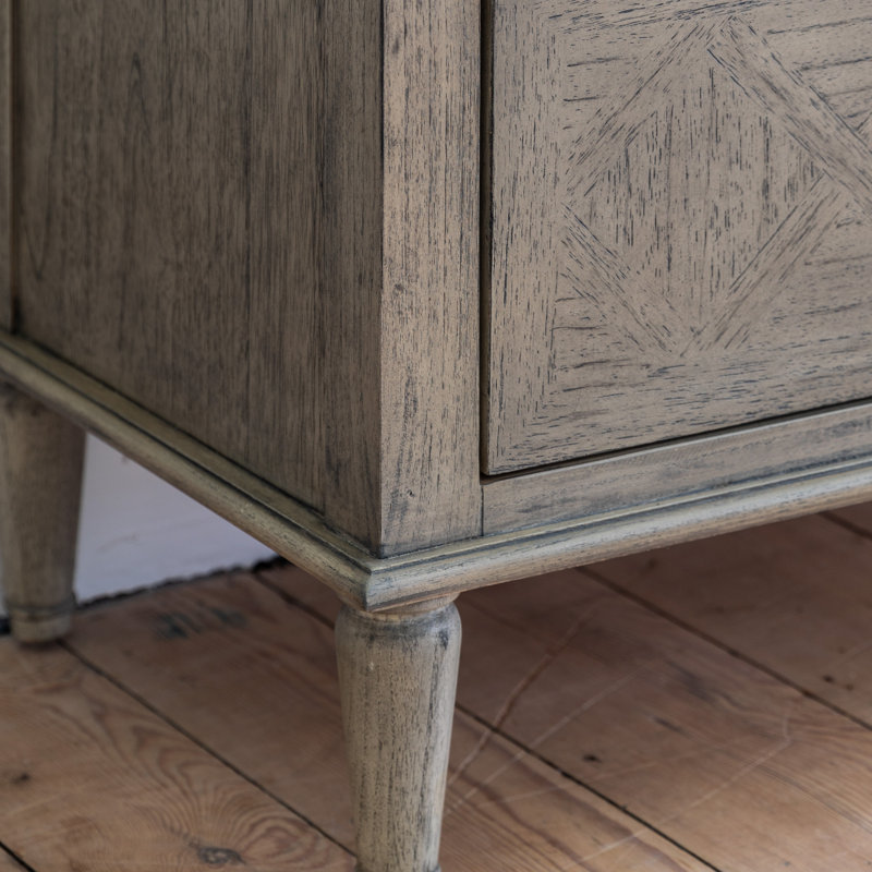 Mandie Solid Wood 130cm W 7 - Drawer Chest of Drawers