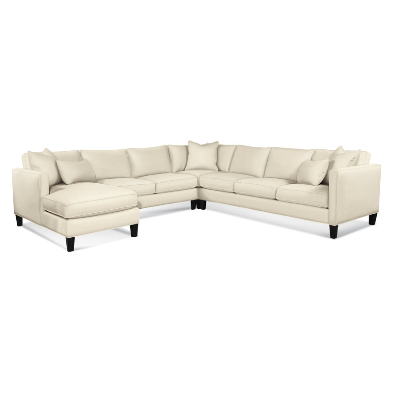 Canapé modulaire de coin de 122 po Lenox, Noir, noir, noir, noir, Orienté à gauche (vu de face)