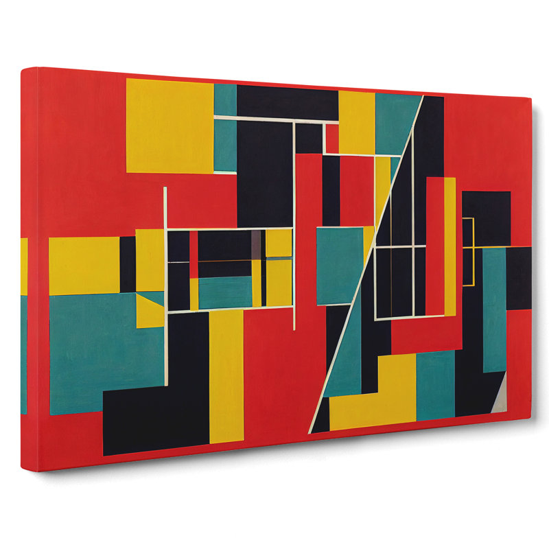 Modern Bauhaus Vol.1 Abstract - Wrapped Canvas, 35cm H x 50cm W x 3cm D
