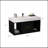 39.4"Floating Bathroom Vanities With Ceramic Sink And 2 Drawers-1353786003
