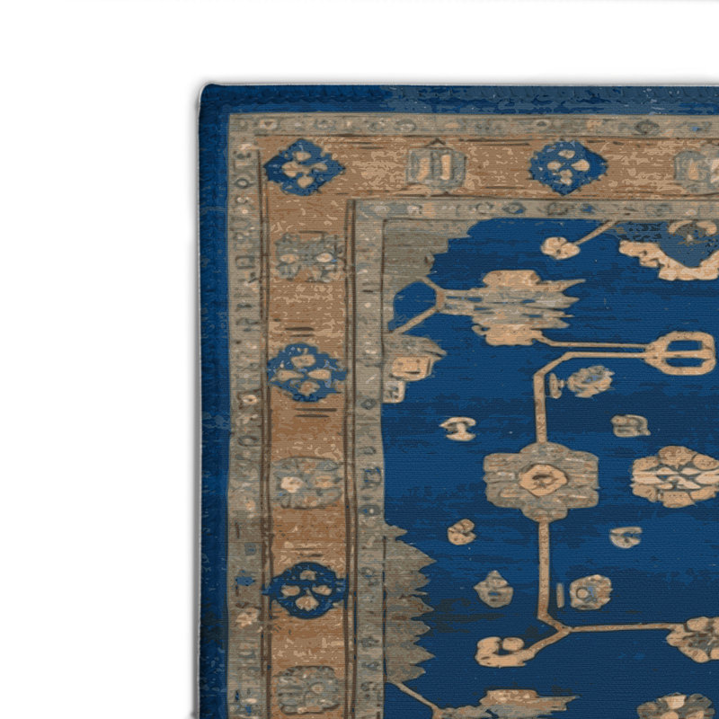 Tapis bleu intérieur et extérieur surteint, Rectangulaire 2 pi x 3 pi