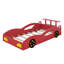 Base de lit plateforme simple en forme de voiture de course, cadre de lit de voiture en bois avec roues et support à lattes pour les adolescents-1860350440