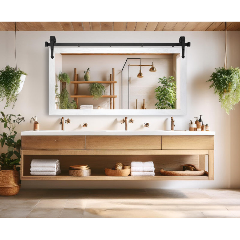 Miroir Manoil, 33 po x 48 po, Blanc