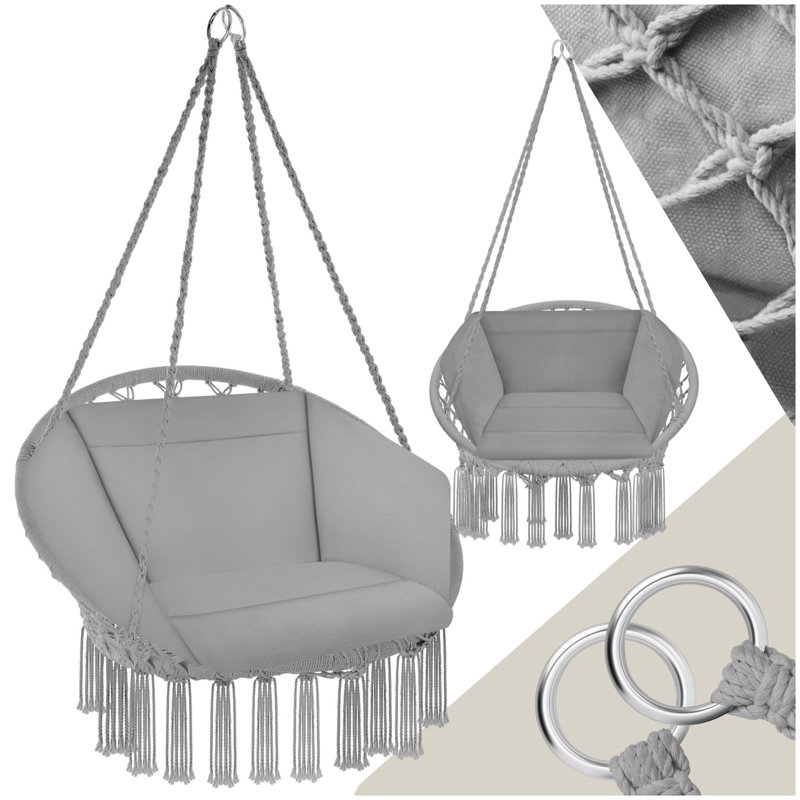 Hanging Egg Chair With Cushion, Grey