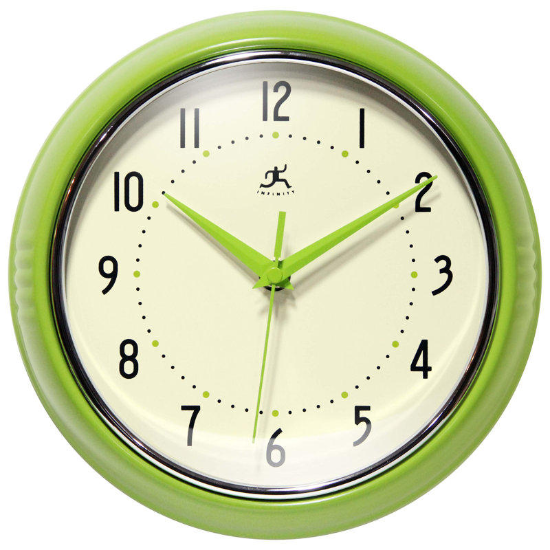 Horloge murale Desdra, Vert pomme, Petit