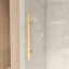 Porte de douche coulissante sans cadre l 44 à 48 po x H 76 po, verre trempé 5/16 po, or brossé