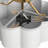 3-Light Floral Semi-Flush Ceiling Light In Copper With Linen Shade-1183556466