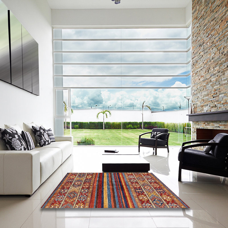 Abstract Indoor Rug, Square 5'